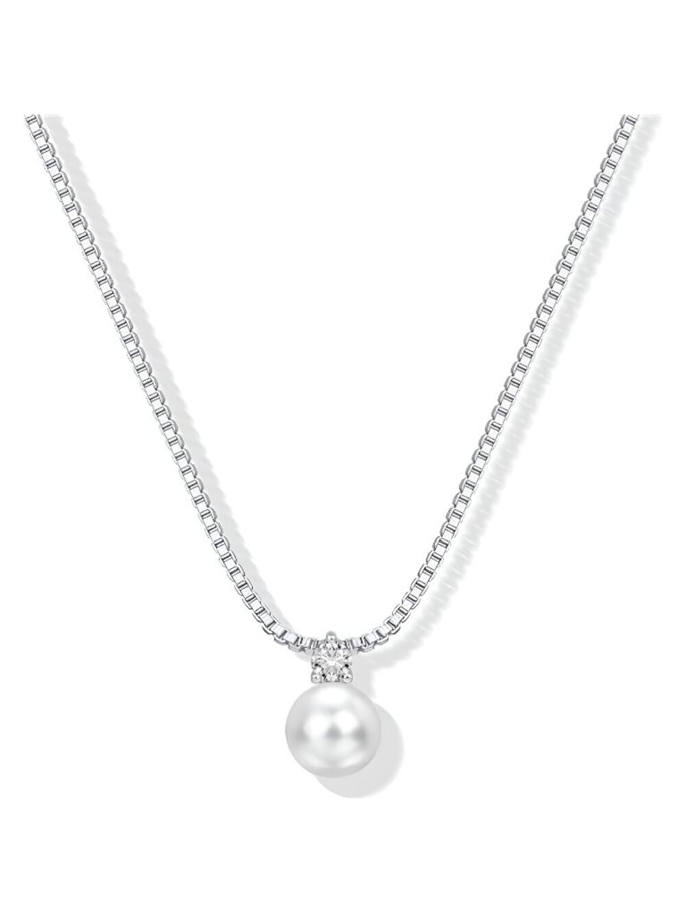 14K Gold Plated Pearl Pendant Necklaces for Women - Dainty Pearl Necklace